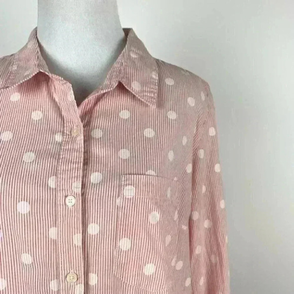 Forever 21 contemporary top sz M red white career - Picture 3 of 8